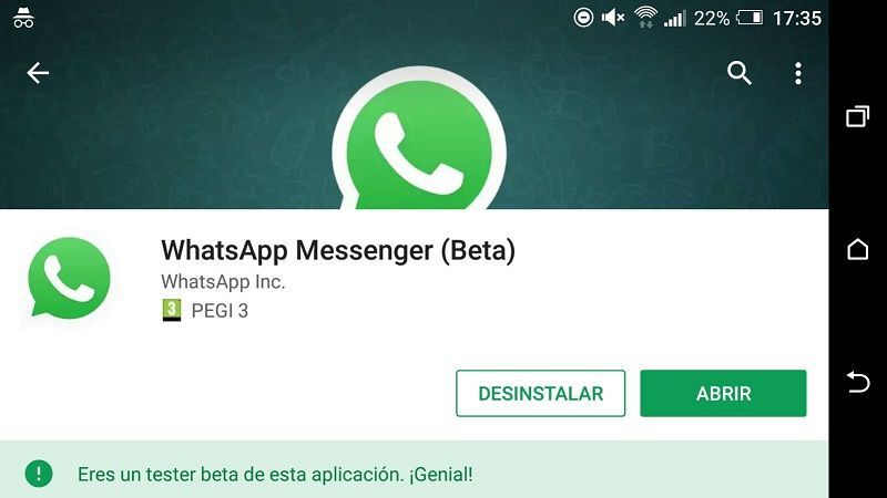 Beta de WhatsApp Para Android