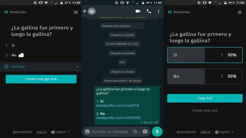 Encuestas en WhatsApp