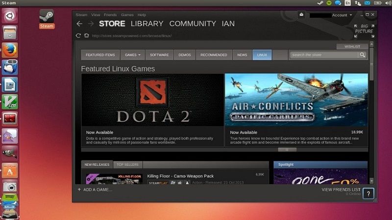 Linux con Steam