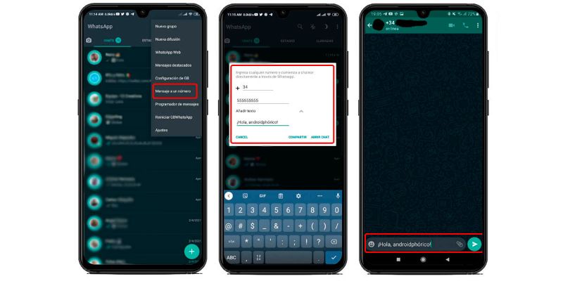 Mensajes anónimos en WhatsApp